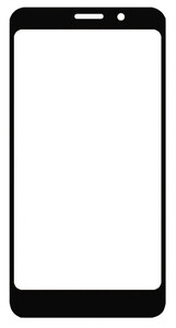 Replacement Front Glass For Ulefone Note 22 Black By - Maxbhi Com