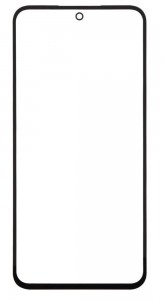 Replacement Front Glass For Samsung Galaxy M56 5g Black By - Maxbhi Com