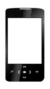 Replacement Front Glass For Micromax X500 Black By - Maxbhi Com
