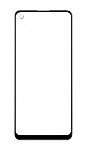 Replacement Front Glass For Realme X7 2021 Black By - Maxbhi Com