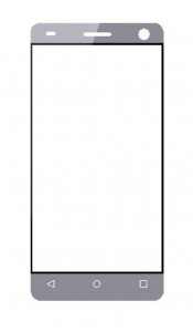 Replacement Front Glass For Hitech Air A1i Grey By - Maxbhi.com