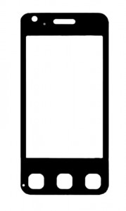 Replacement Front Glass For Lg Kc910 Renoir Black By - Maxbhi.com