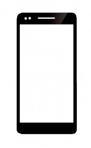 Replacement Front Glass For Micromax Canvas Hue 2 A316 Black By - Maxbhi.com