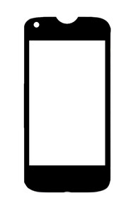 Replacement Front Glass For Celkon Millennium Dazzle Q44 Black By - Maxbhi.com