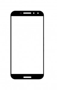 Replacement Front Glass For Vodafone Smart N8 Black By - Maxbhi.com