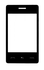 Replacement Front Glass For Lg T385 Black By - Maxbhi.com