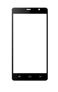 Replacement Front Glass For Intex Aqua Slice Ii Black By - Maxbhi.com