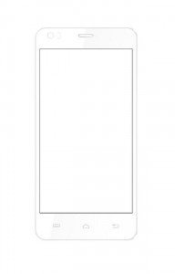 Replacement Front Glass For Hitech Air A6 White By - Maxbhi.com