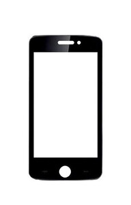 Replacement Front Glass For Iball Andi Uddaan Quadcore Black By - Maxbhi.com