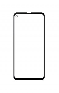 Replacement Front Glass For Samsung Galaxy Xcover Pro Black By - Maxbhi Com