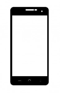 Replacement Front Glass For Rage Curve 5.0 Black By - Maxbhi.com