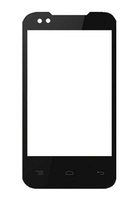 Replacement Front Glass For Celkon A10 Black By - Maxbhi.com