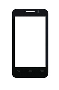 Replacement Front Glass For Vodafone Smart 4 Mini Black By - Maxbhi.com