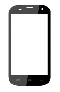Replacement Front Glass For Infinix Surf Spice X403 Black By - Maxbhi.com
