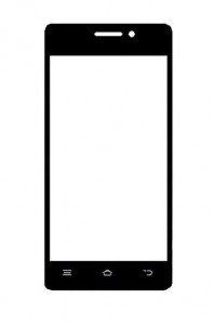 Replacement Front Glass For Rio Mobile London Black By - Maxbhi.com