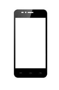 Replacement Front Glass For White Cherry Mi1 Black By - Maxbhi.com
