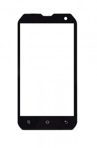 Replacement Front Glass For Cat B15 Black By - Maxbhi.com