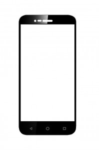 Replacement Front Glass For Vodafone Smart Prime 7 Black By - Maxbhi.com