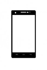 Replacement Front Glass For Ismart Is57 Mercury V4 Black By - Maxbhi.com