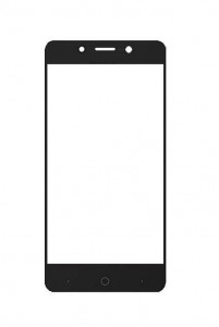 Replacement Front Glass For Zopo Color E1 Zp353 Black By - Maxbhi.com