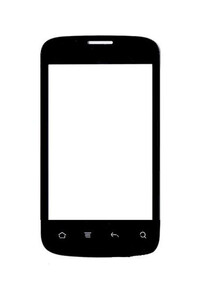 Replacement Front Glass For Micromax Ninja A27 Black By - Maxbhi.com