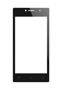 Replacement Front Glass For Spice Mi451 Smartflo Poise Black By - Maxbhi.com