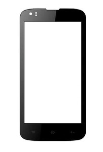 Replacement Front Glass For Intex Cloud N12 Black By - Maxbhi.com