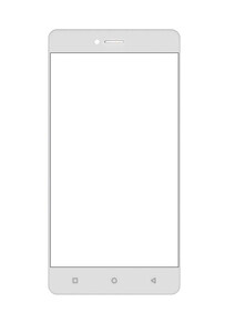 Replacement Front Glass For Zen Cinemax Force White By - Maxbhi.com