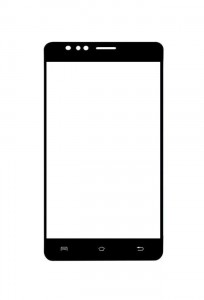 Replacement Front Glass For Intex Aqua 4.5 3g Black By - Maxbhi.com