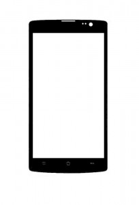 Replacement Front Glass For Onida I502 Black By - Maxbhi.com