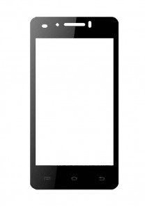 Replacement Front Glass For Intex Aqua Y2 Remote Black By - Maxbhi.com