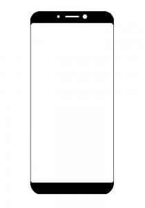 Replacement Front Glass For Micromax Canvas 2 Plus 2018 Black By - Maxbhi Com