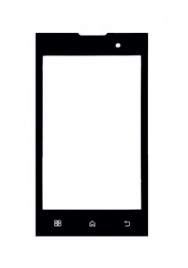 Replacement Front Glass For Intex Aqua A1 Black By - Maxbhi.com