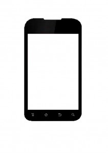 Replacement Front Glass For Reliance Smart V6700 Black By - Maxbhi.com