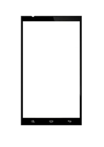 Replacement Front Glass For Celkon Q54 Plus Black By - Maxbhi.com