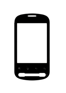 Replacement Front Glass For Lg Optimus Me P350 Black By - Maxbhi.com