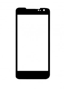 Replacement Front Glass For Micromax Canvas Duet Ae90 Black By - Maxbhi.com