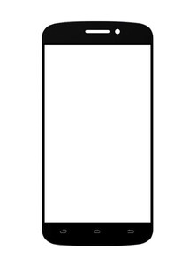 Replacement Front Glass For Spice Mi501 Black By - Maxbhi.com