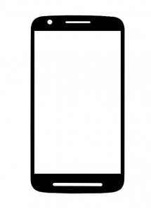 Replacement Front Glass For Moto E3 Black By - Maxbhi.com