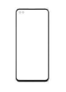 Replacement Front Glass For Honor V30 Black By - Maxbhi Com