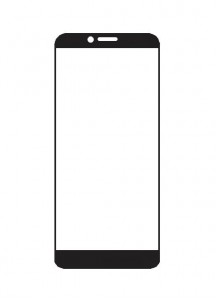 Replacement Front Glass For Blu View Mega Black By - Maxbhi Com