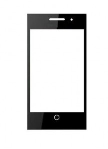 Replacement Front Glass For Zen Firefox U105 Black By - Maxbhi.com