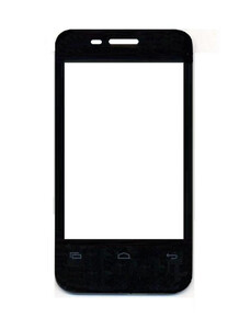 Replacement Front Glass For Micromax A56 Superfone Ninja 2 Black By - Maxbhi.com