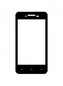 Replacement Front Glass For Onida I4 Black By - Maxbhi.com