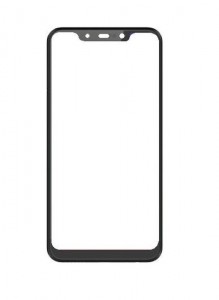 Replacement Front Glass For Tecno Camon Isky 3 Black By - Maxbhi Com