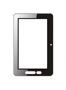 Replacement Front Glass For Micromax Funbook Black By - Maxbhi.com