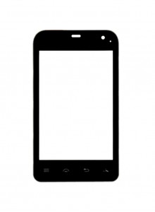 Replacement Front Glass For Motorola Defy Mini Xt320 Black By - Maxbhi.com