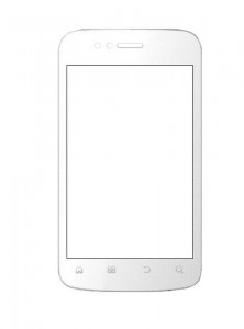 Replacement Front Glass For Micromax Superfone Punk A45 White By - Maxbhi.com