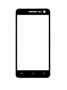 Replacement Front Glass For Xolo Q1011 White By - Maxbhi.com