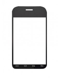 Replacement Front Glass For Spice Mi300 Black By - Maxbhi.com